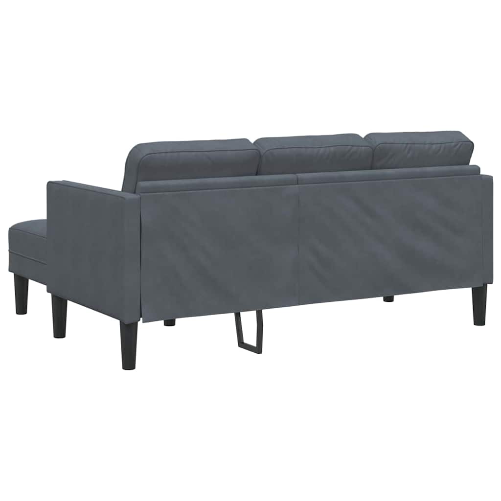 Sofa Set Dark grey 173 x 131 x 67 cm Velvet